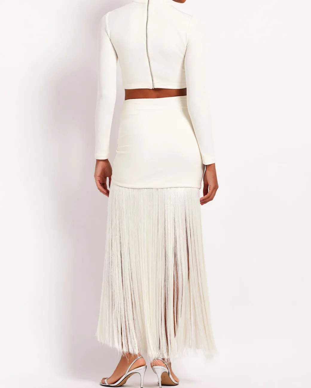 PatBO Knit Mock Neck Cropped Top (FINAL SALE)- Tops & Bodysuits