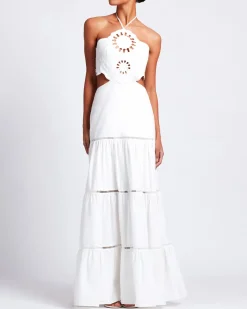 PatBO Lasercut Cotton Poplin Maxi Dress (FINAL SALE)- Dresses & Jumpsuits