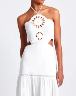 PatBO Lasercut Cotton Poplin Maxi Dress (FINAL SALE)- Dresses & Jumpsuits