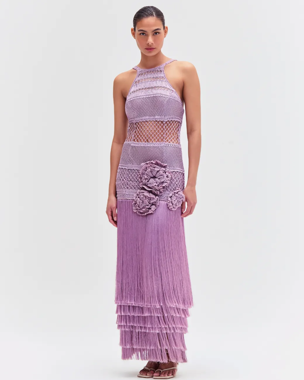 PatBO Latticework Fringe Maxi Dress (FINAL SALE)- Dresses & Jumpsuits