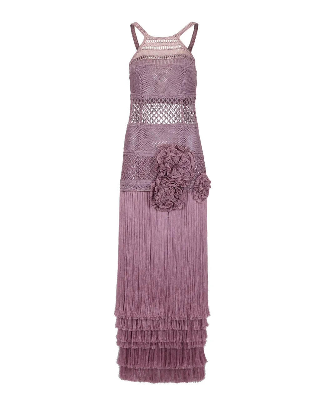 PatBO Latticework Fringe Maxi Dress (FINAL SALE)- Dresses & Jumpsuits