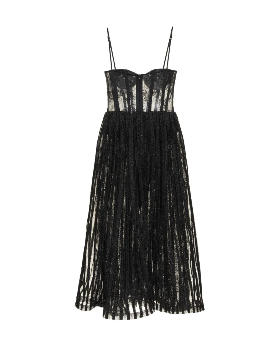 PatBO LUREX TULLE BUSTIER MIDI DRESS- Dresses & Jumpsuits