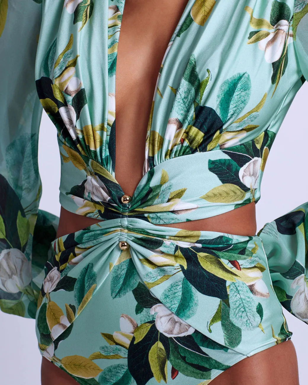 PatBO Magnolia Plunge Bodysuit (FINAL SALE)- One Pieces