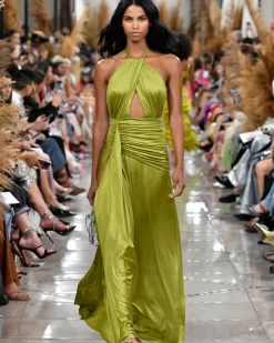 PatBO Metallic Jersey Halterneck Maxi Dress (FINAL SALE)- Dresses & Jumpsuits