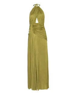 PatBO Metallic Jersey Halterneck Maxi Dress (FINAL SALE)- Dresses & Jumpsuits
