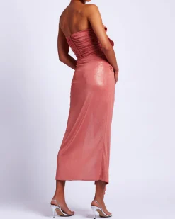 PatBO Metallic Jersey Midi Skirt- Bottoms