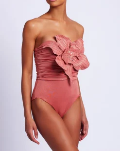 PatBO Metallic Jersey Orchid Bodysuit (FINAL SALE)- Tops & Bodysuits