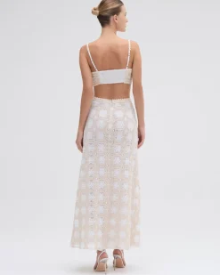 PatBO NATURAL CROCHET DRESS- Dresses & Jumpsuits