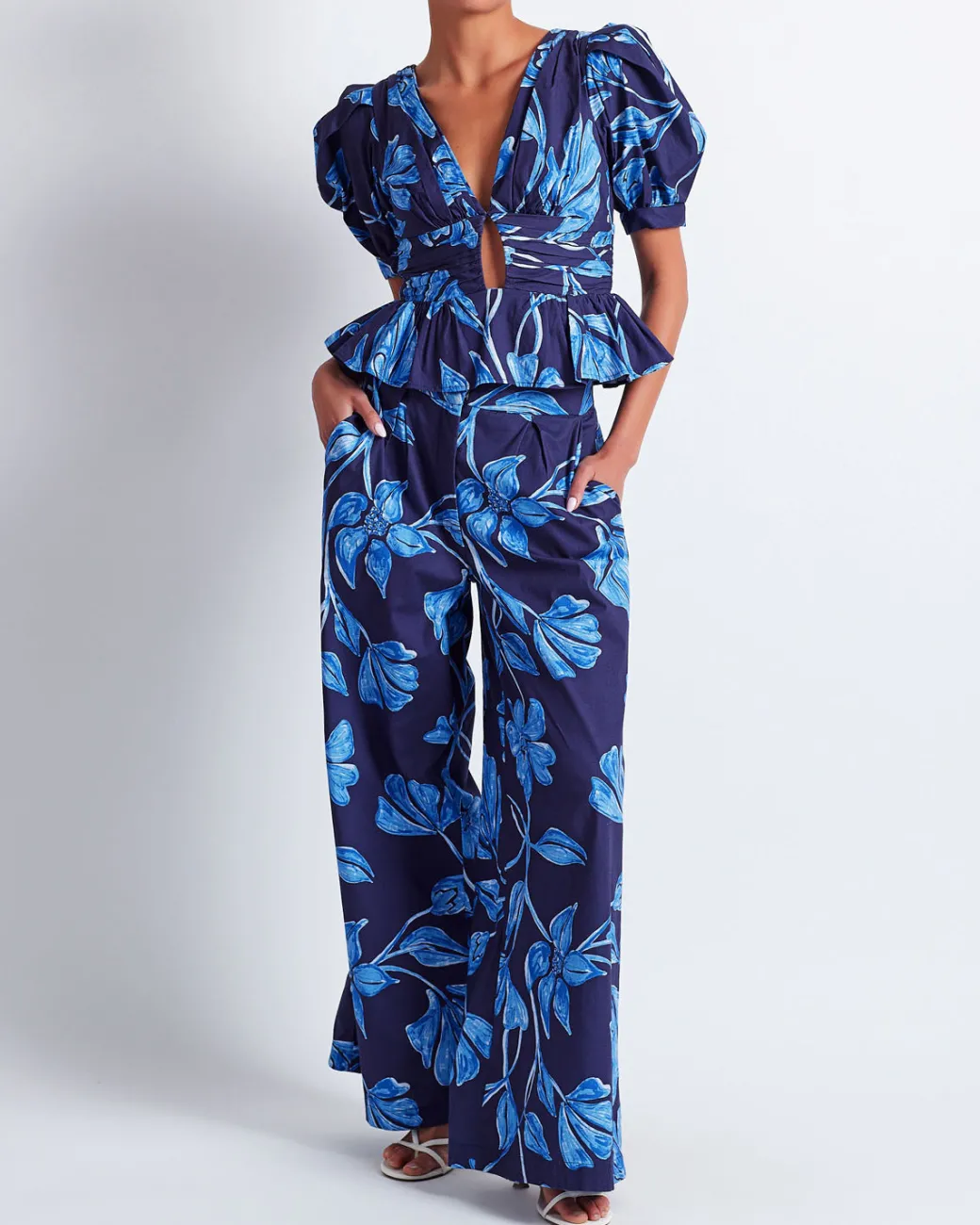 PatBO Nightflower Wide Leg Pant (FINAL SALE)- Matching Sets|Bottoms
