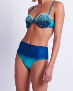 PatBO OMBRE HIGH WAIST BIKINI BOTTOM (FINAL SALE)- Bikinis|Matching Sets