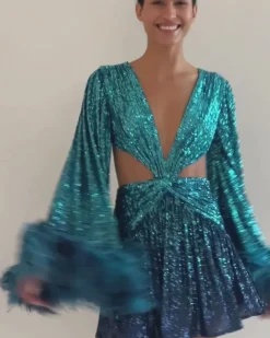 PatBO OMBRE SEQUIN MINI DRESS (FINAL SALE)- Dresses & Jumpsuits