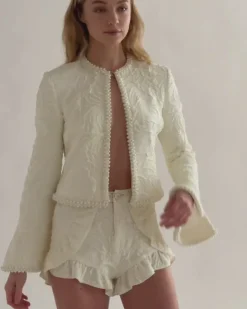 PatBO Pearl-Beaded Jacquard Jacket- Matching Sets|Jackets