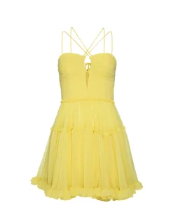 PatBO Pleated Chiffon Mini Dress (FINAL SALE)- Dresses & Jumpsuits