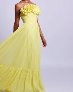 PatBO Pleated Strapless Maxi Dress (FINAL SALE)- Dresses & Jumpsuits