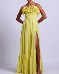 PatBO Pleated Strapless Maxi Dress (FINAL SALE)- Dresses & Jumpsuits