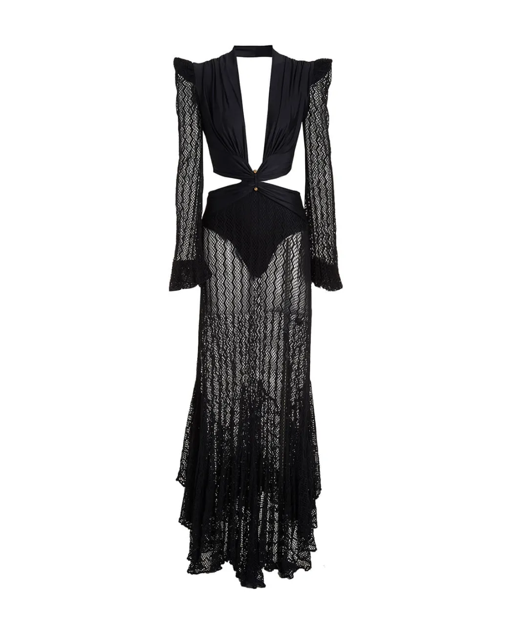 PatBO PLUNGE NETTED BEACH DRESS (EXCLUSIVE)- Beach Dresses|Dresses & Jumpsuits