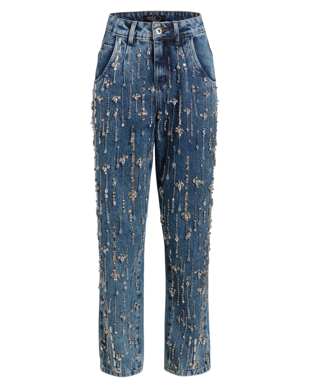 PatBO Rhinestone Beaded Jeans- Matching Sets|Denim