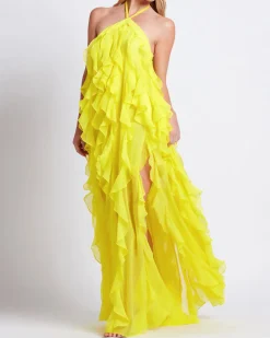 PatBO RUFFLE HALTERNECK MAXI DRESS (FINAL SALE)- Dresses & Jumpsuits