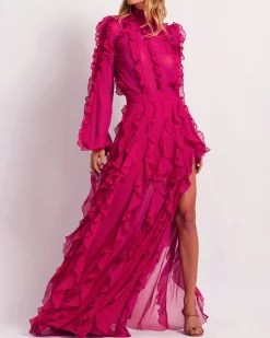 PatBO Ruffle Maxi Skirt (FINAL SALE)- Matching Sets|Bottoms