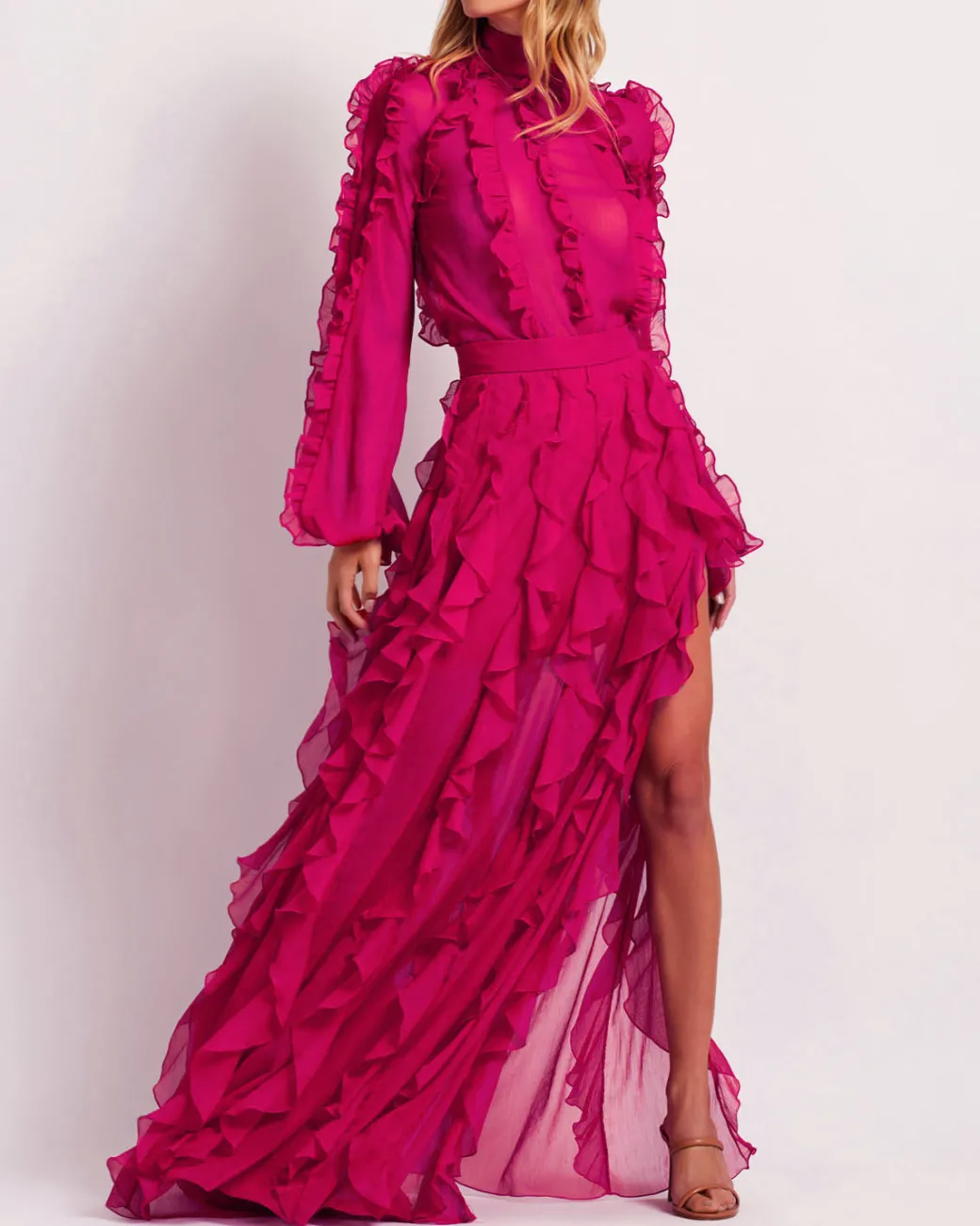 PatBO Ruffle Maxi Skirt (FINAL SALE)- Matching Sets|Bottoms