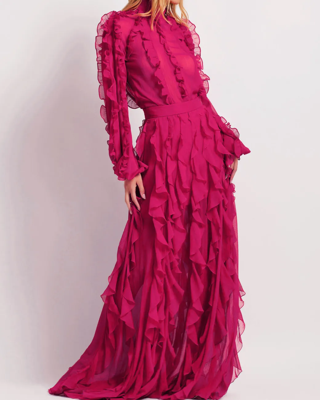 PatBO Ruffle Maxi Skirt (FINAL SALE)- Matching Sets|Bottoms