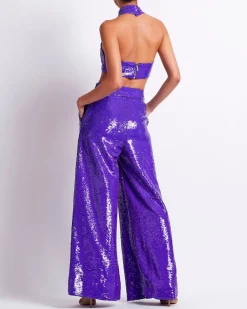 PatBO Sequin Mock Neck Top (FINAL SALE)- Tops & Bodysuits|Matching Sets