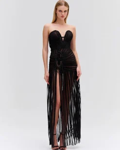 PatBO Sparkle Tulle Strapless Maxi Dress (RUNWAY)- Dresses & Jumpsuits