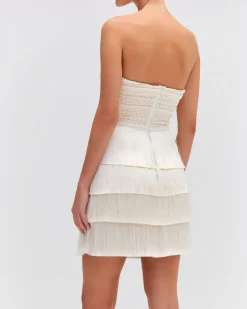 PatBO Strapless Fringe Mini Dress (FINAL SALE)- Dresses & Jumpsuits