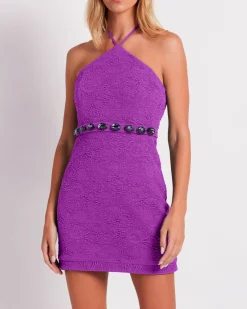 PatBO Stretch Jacquard Beaded Mini- Dresses & Jumpsuits