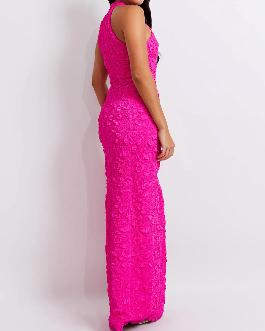 PatBO Stretch Jacquard High Neck Maxi Dress (FINAL SALE)- Dresses & Jumpsuits