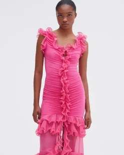 PatBO Stretch Tulle Maxi Dress- Dresses & Jumpsuits