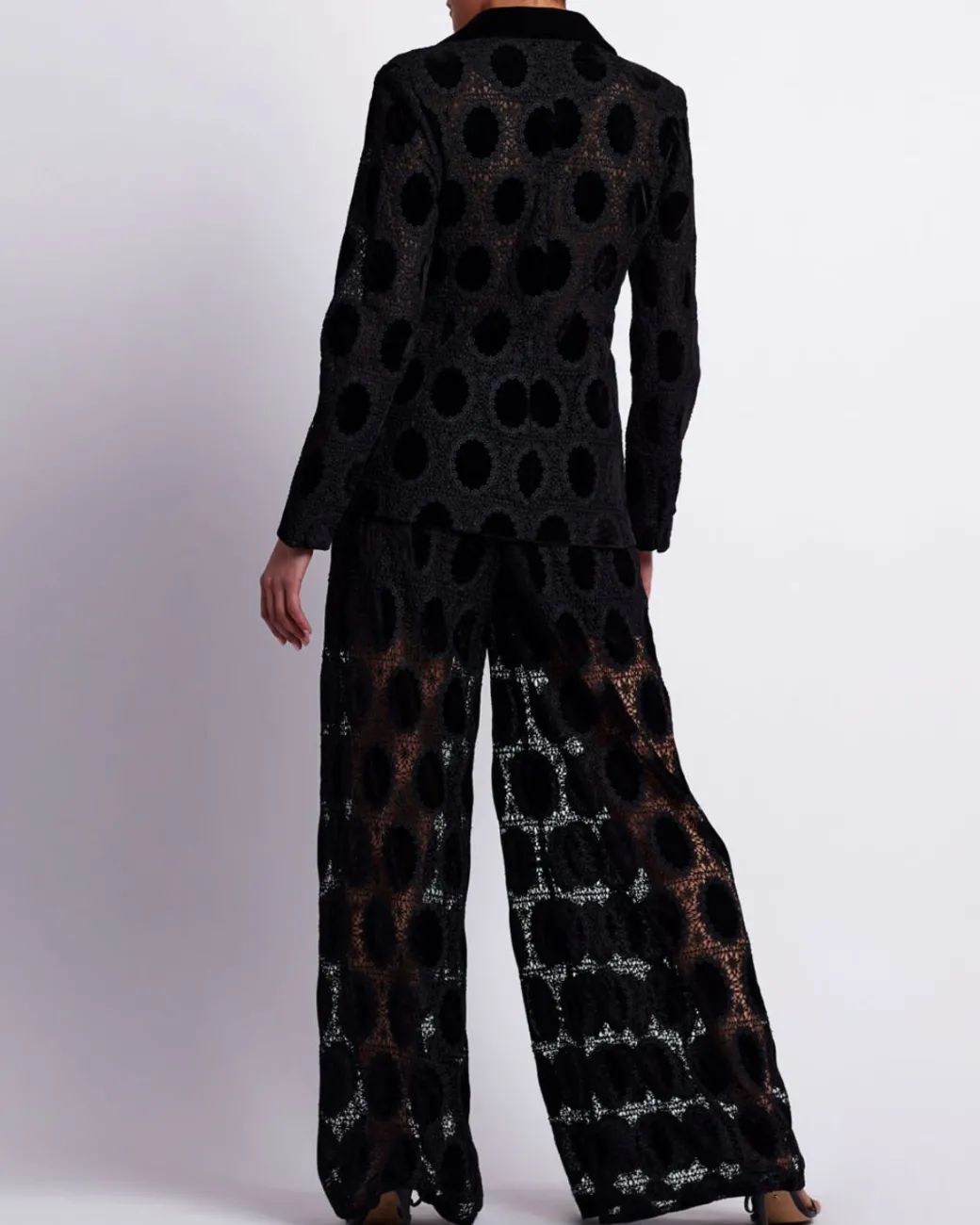 PatBO VELVET LACE BLAZER- Jackets