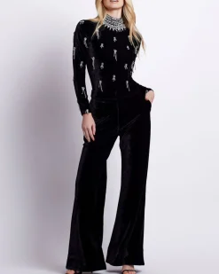 PatBO VELVET WIDE LEG PANT- Matching Sets|Bottoms