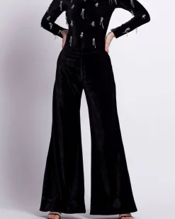 PatBO VELVET WIDE LEG PANT- Matching Sets|Bottoms