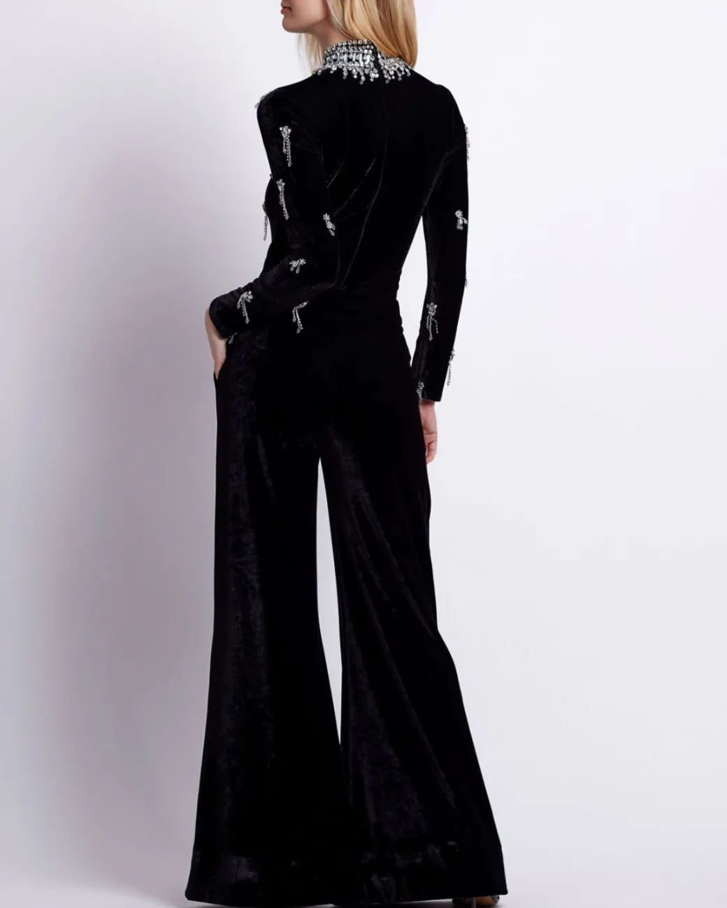 PatBO VELVET WIDE LEG PANT- Matching Sets|Bottoms