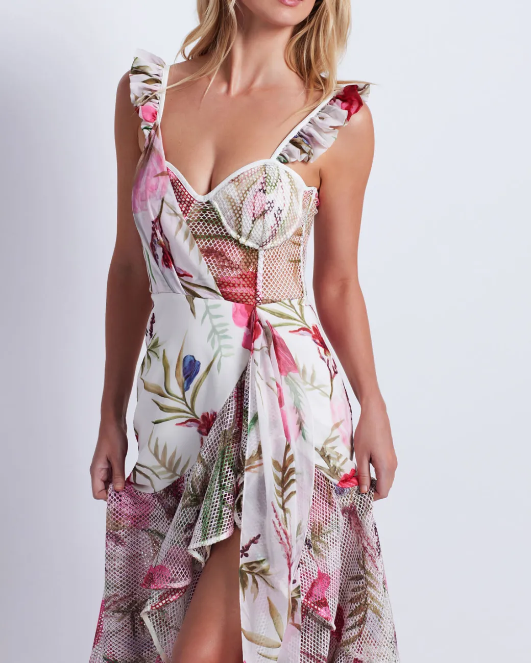 PatBO Viera Lace Bustier Maxi Dress (FINAL SALE)- Dresses & Jumpsuits