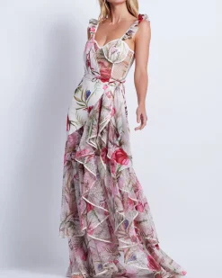PatBO Viera Lace Bustier Maxi Dress (FINAL SALE)- Dresses & Jumpsuits