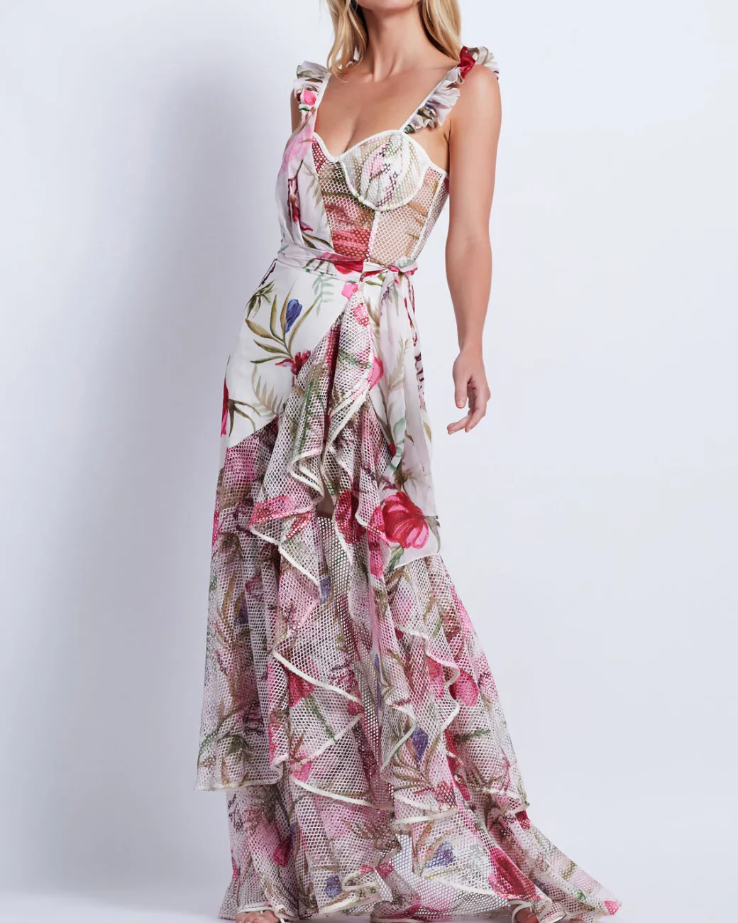 PatBO Viera Lace Bustier Maxi Dress (FINAL SALE)- Dresses & Jumpsuits