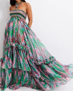 PatBO Wave Hand-Beaded Gown (EXCLUSIVE) (FINAL SALE)- Dresses & Jumpsuits
