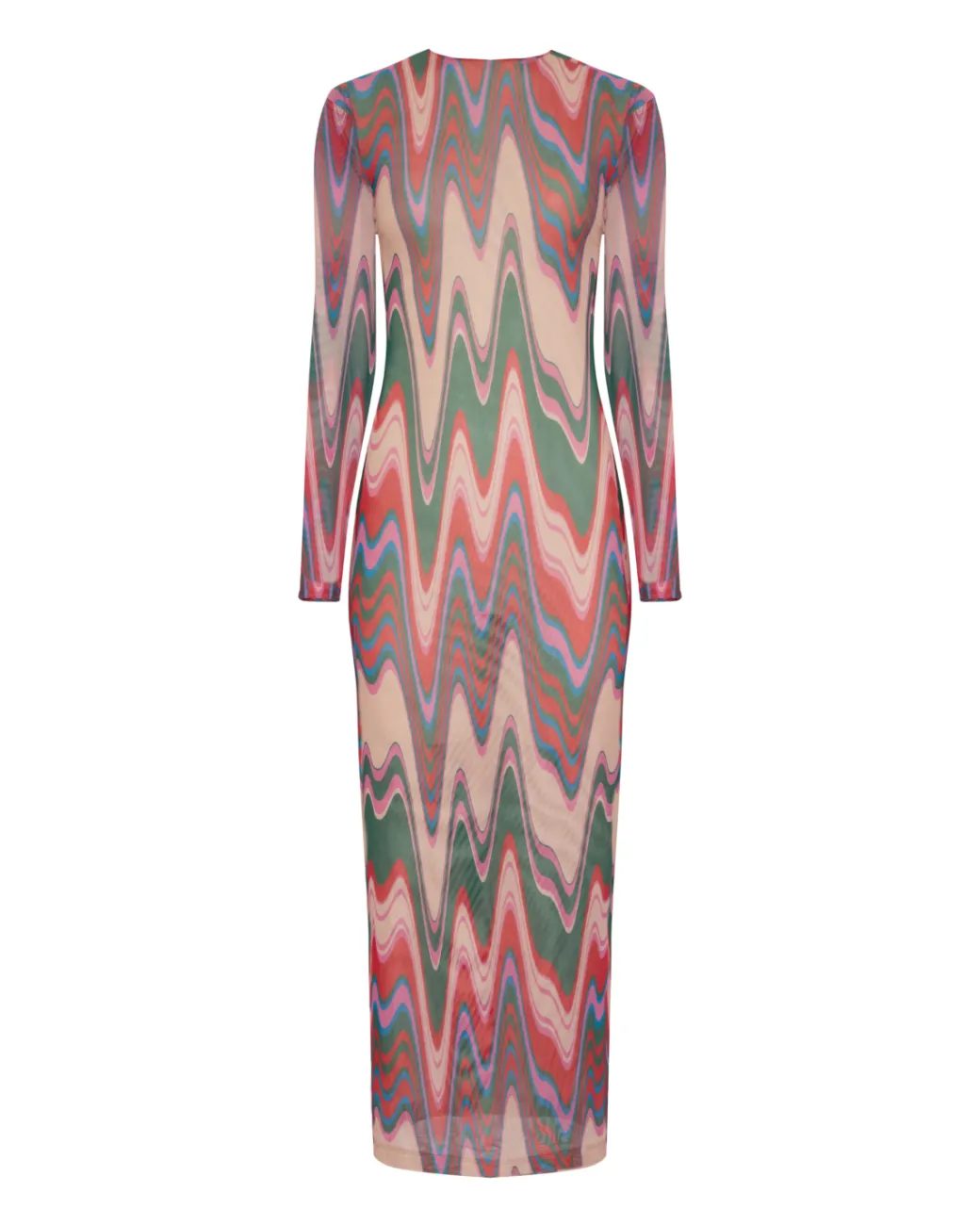 PatBO Wave Printed Tulle Maxi Dress (FINAL SALE)- Dresses & Jumpsuits