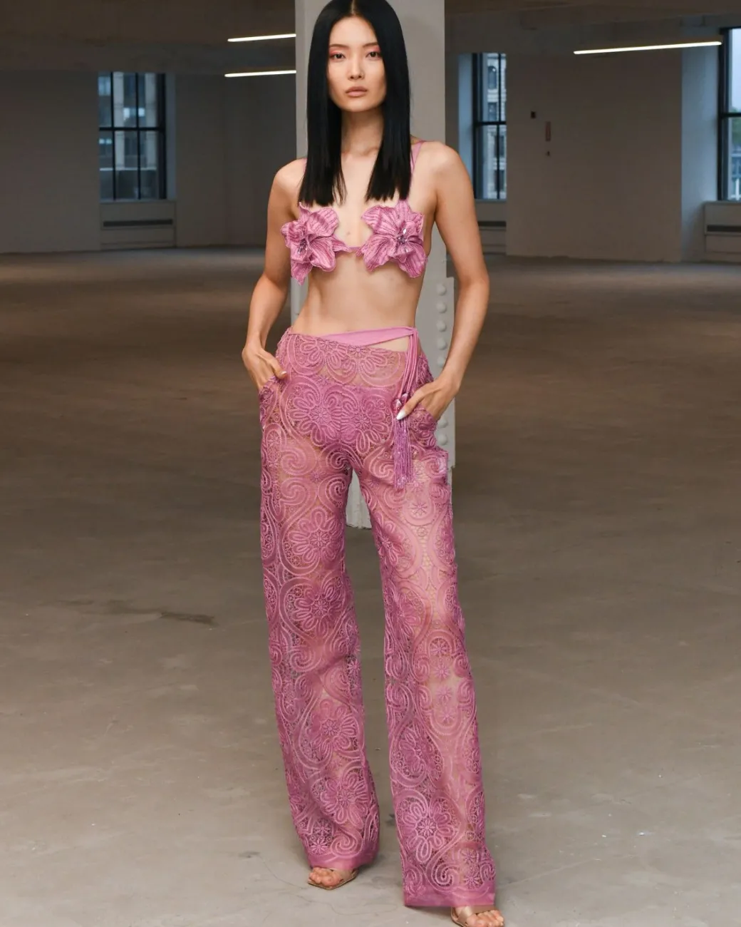 PatBO Wide Leg Lace Pants- Matching Sets