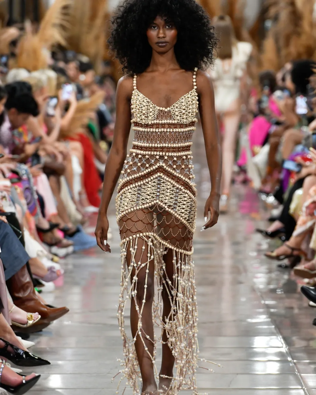 PatBO Wood and Crystal Beaded Gown (RUNWAY)- Dresses & Jumpsuits