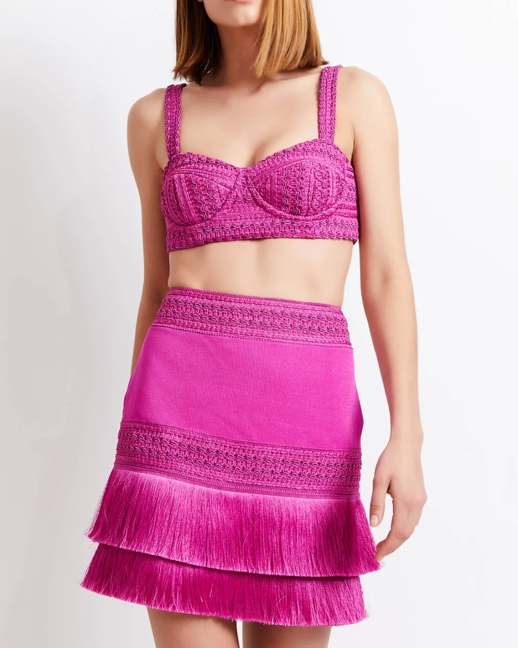 PatBO Woven Cropped Top X Harrods (FINAL SALE)- Tops & Bodysuits