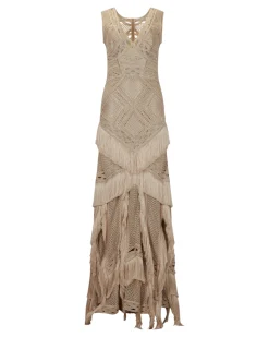 PatBO Woven Fringe Maxi Dress (EXCLUSIVE)- Dresses & Jumpsuits