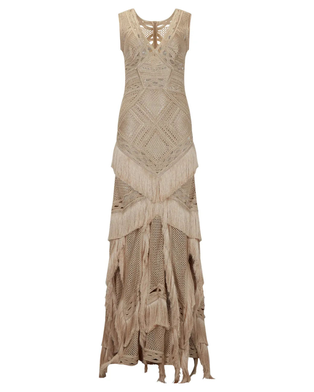 PatBO Woven Fringe Maxi Dress (EXCLUSIVE)- Dresses & Jumpsuits