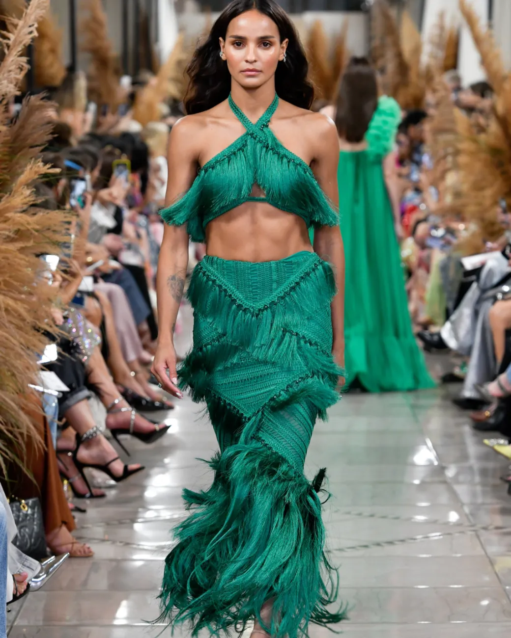 PatBO Woven Fringe Trim Maxi Skirt (FINAL SALE)- Matching Sets|Bottoms