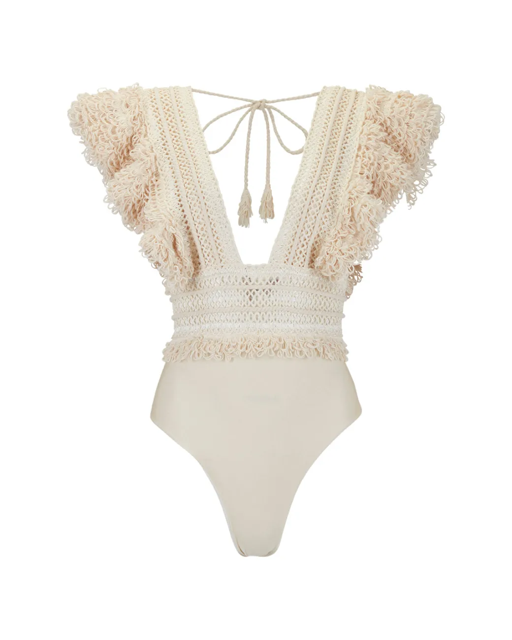 PatBO WOVEN TRIM BODYSUIT (RUNWAY)- Tops & Bodysuits